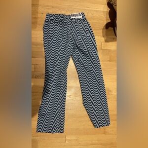 THE RAGGED PRIEST blue squiggly pants